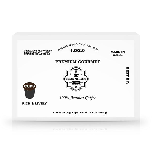 60 Pack Single Serve Coffee Capsules - Brown Shots Coffee