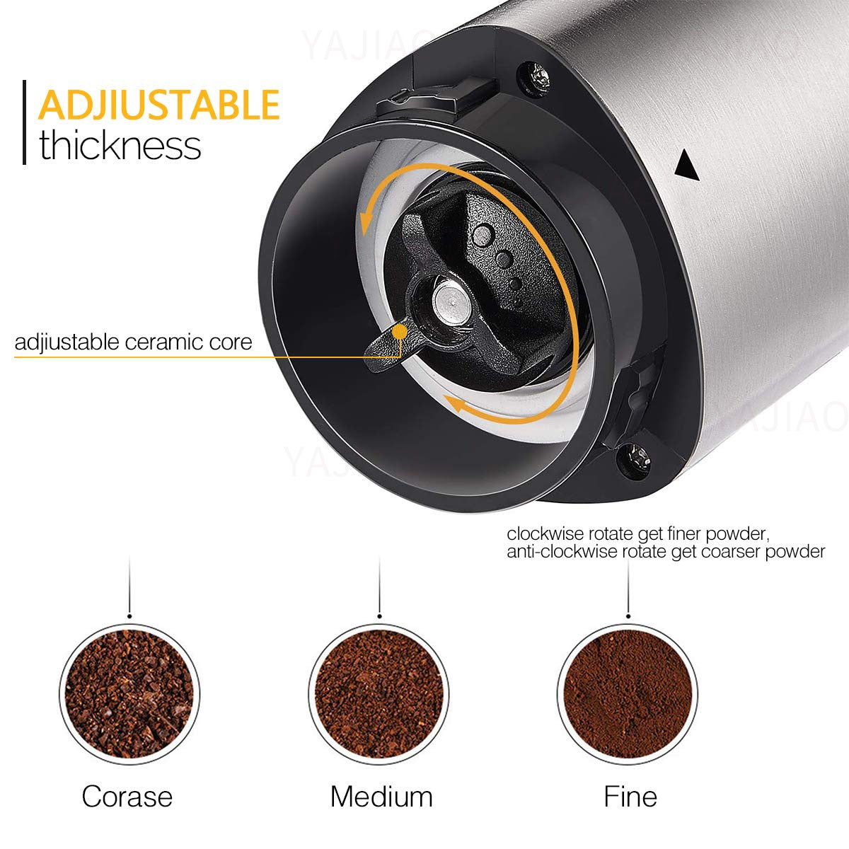 PORTABLE MANUAL COFFEE GRINDER - Brown Shots Coffee