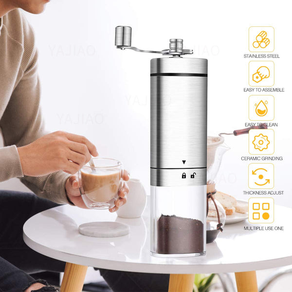 PORTABLE MANUAL COFFEE GRINDER - Brown Shots Coffee