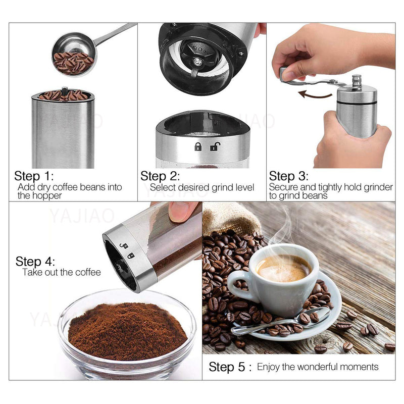 PORTABLE MANUAL COFFEE GRINDER - Brown Shots Coffee