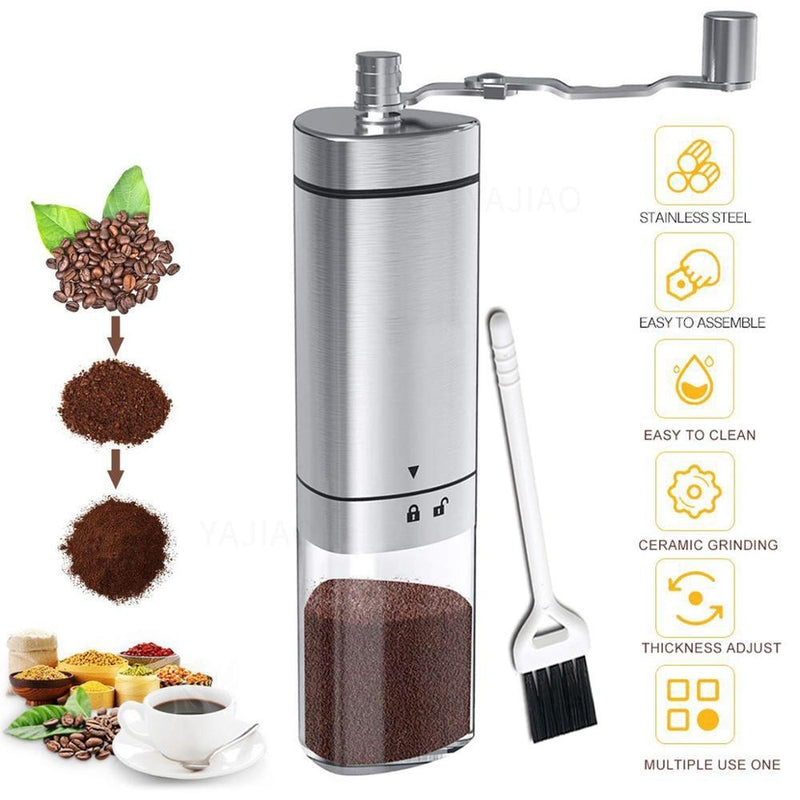 PORTABLE MANUAL COFFEE GRINDER - Brown Shots Coffee