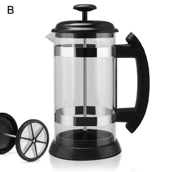 French Press Coffee/Tea Brewer Coffee Pot - Brown Shots Coffee