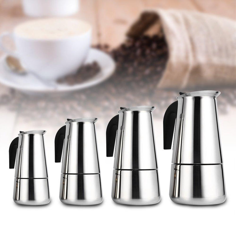 Stainless Steel Coffee Pot - Brown Shots Coffee