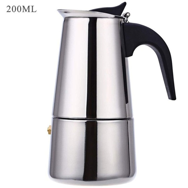 Stainless Steel Coffee Pot - Brown Shots Coffee