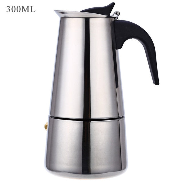 Stainless Steel Coffee Pot - Brown Shots Coffee