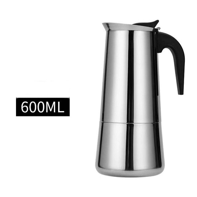 Stainless Steel Coffee Pot - Brown Shots Coffee