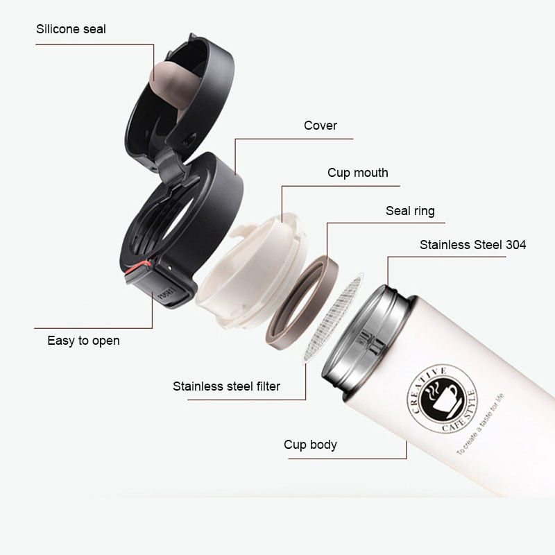 SLIM STRAIGHT COFFEE FLASK - Brown Shots Coffee